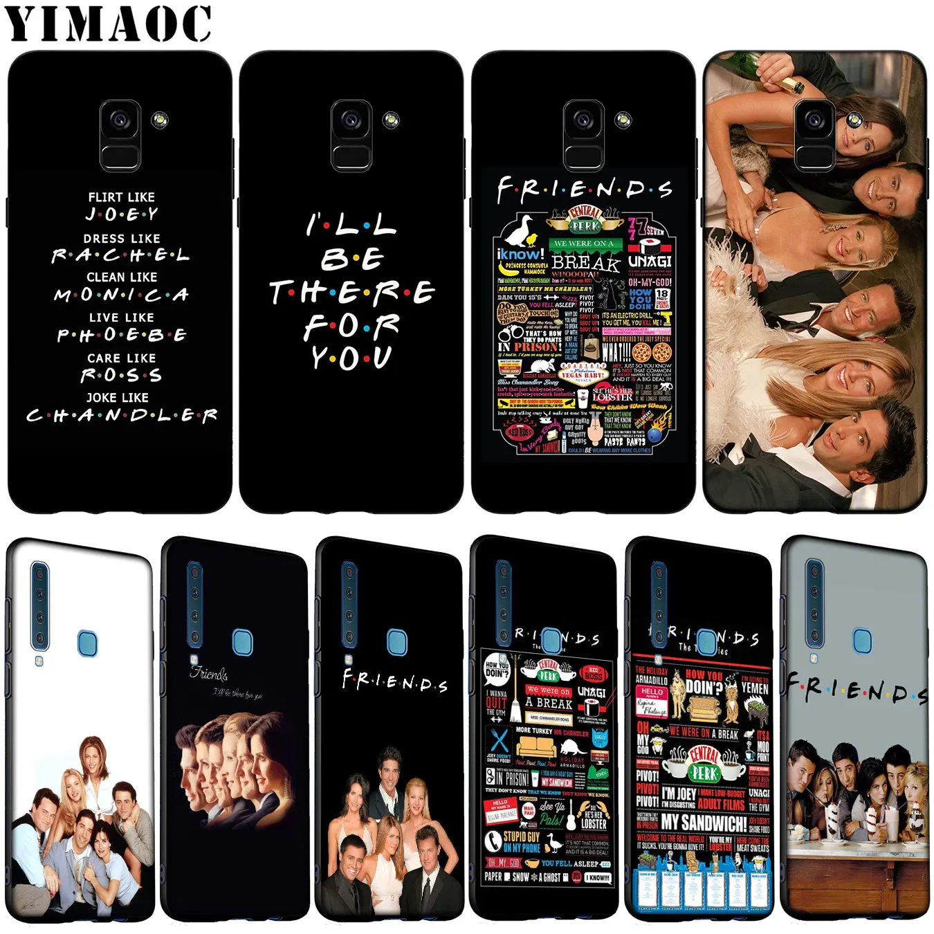 YIMAOC друзья ТВ центральный Перк кофе мягкий чехол для Samsung Galaxy A6 A9 A8 A7 2018 A3 A5 2016 2017 Note