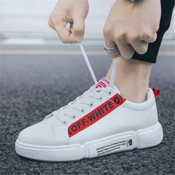 

2019 New Men Fashion Flat Round Toe Casual Shoes Men Solid Leather Business men shoes summer leather breathable Walking Sneakers