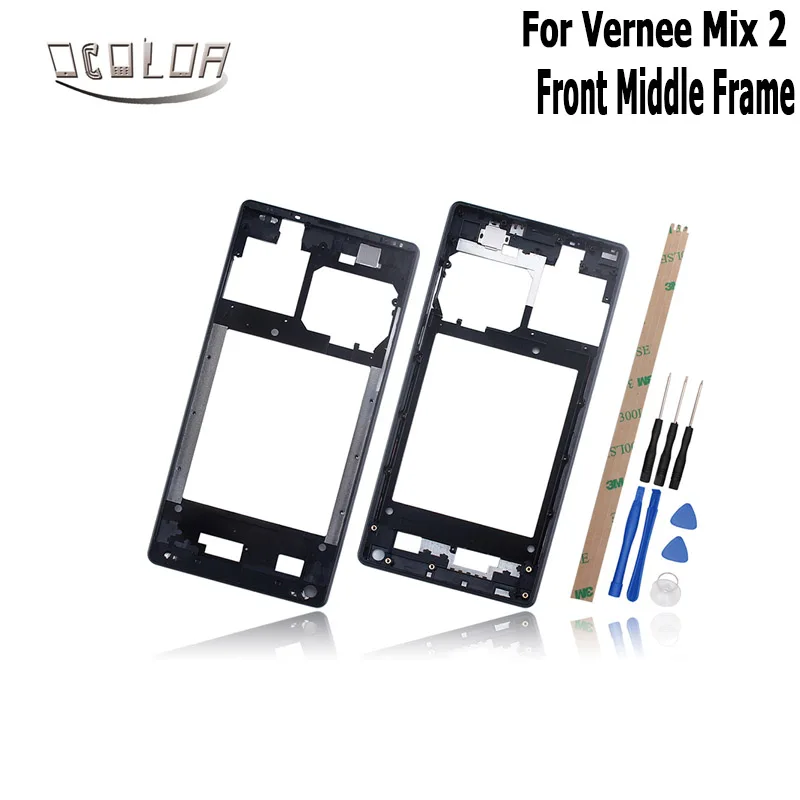 

ocolor For Vernee Mix 2 Front Middle Frame 6.0 Inch For Vernee Mix 2 Phone Housing Case Front Frame Replacement Part With Tools