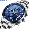 CRRJU-reloj de pulsera de cuarzo deportivo para hombre, de negocios, de acero inoxidable, japonés, erkek kol saati ► Foto 1/5