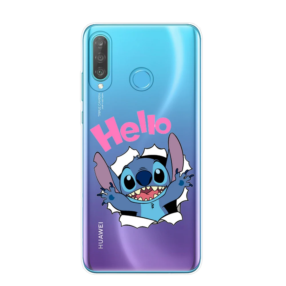 Мультяшный милый Стич Ститч чехол для телефона huawei P30 P20 Lite Pro P10 P9 P8 Lite Мягкий силиконовый чехол из ТПУ