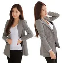 Женские клетчатые блейзеры и пиджаки, костюм для девушек с длинным рукавом, рабочая одежда, блейзер размера плюс, повседневная женская верхняя одежда, пальто для работы