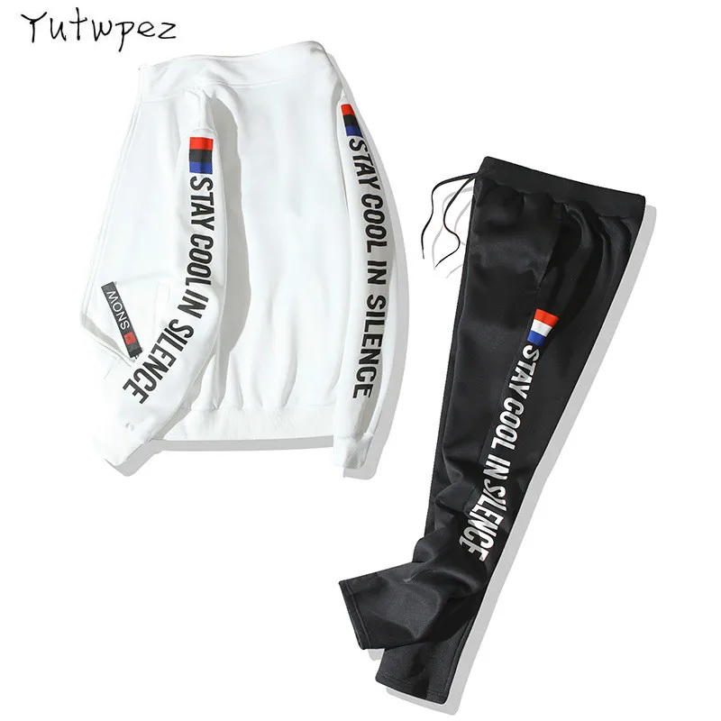 

Tracksuit Men 2PC Jacket+Pant Sweat Suit Men Casual Hooded Coats Warm Sweatshirt Moleton Masculino Plus Size M-9XL 2019 Spring