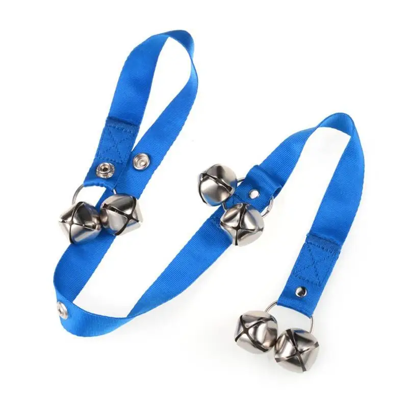 Высококачественная собачья домашняя тренировочная веревочка для дверного звонка, сигнализация, дверной звонок, поводок для собак, кошек, 85 см, регулируемая длина, тренер щенков, инструменты - Цвет: blue