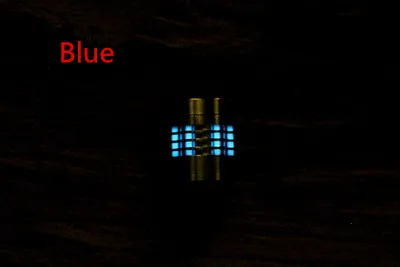 Титановый сплав нож бусины съемный Паракорд может подходит шесть Тритий газовая трубка нож Веревка шнурок открытый парашют гаджет EDC - Цвет: Синий