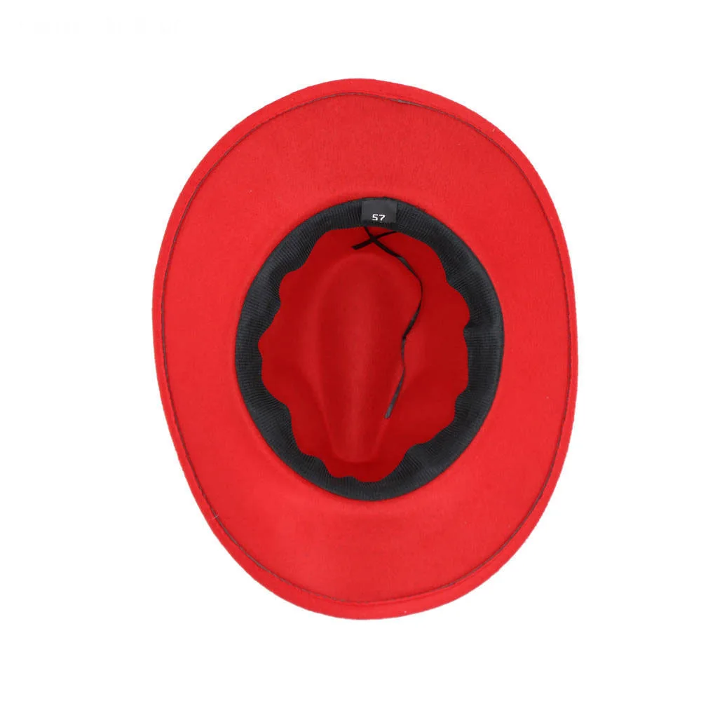 LUCKYLIANJI Trilby шерстяная фетровая шляпа ковбойская однотонный Западный бык джаз
