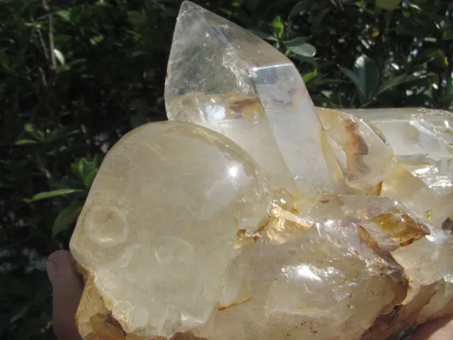 Образцы натуральный кристалл кварца резной череп Healing волшебная палочка