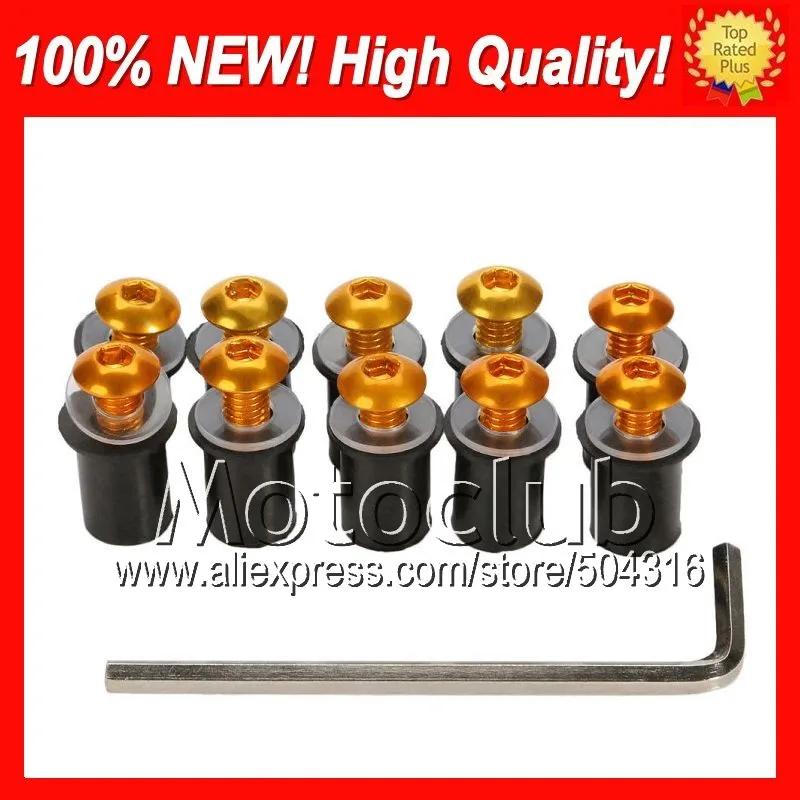 ととと Kawasaki ZX6R Fairing Bolt Kit Aluminum 2001-2008 Complete Fairing