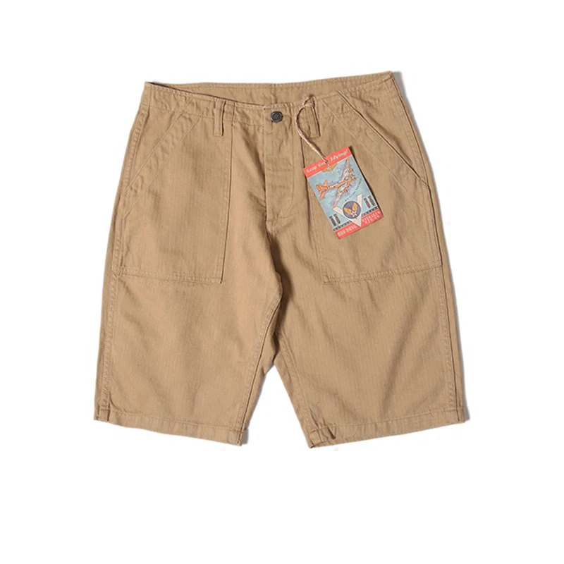

BOB DONG Reproduction Vietnam War HTB Army Cargo Shorts Military Mens Straight Khaki Short Pants Summer Trousers Plus Size