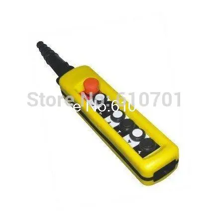 

XAC-6913 2 Speed Control Hoist Crane 6 Pushbuttons Pendant Control Station With Emergency Stop