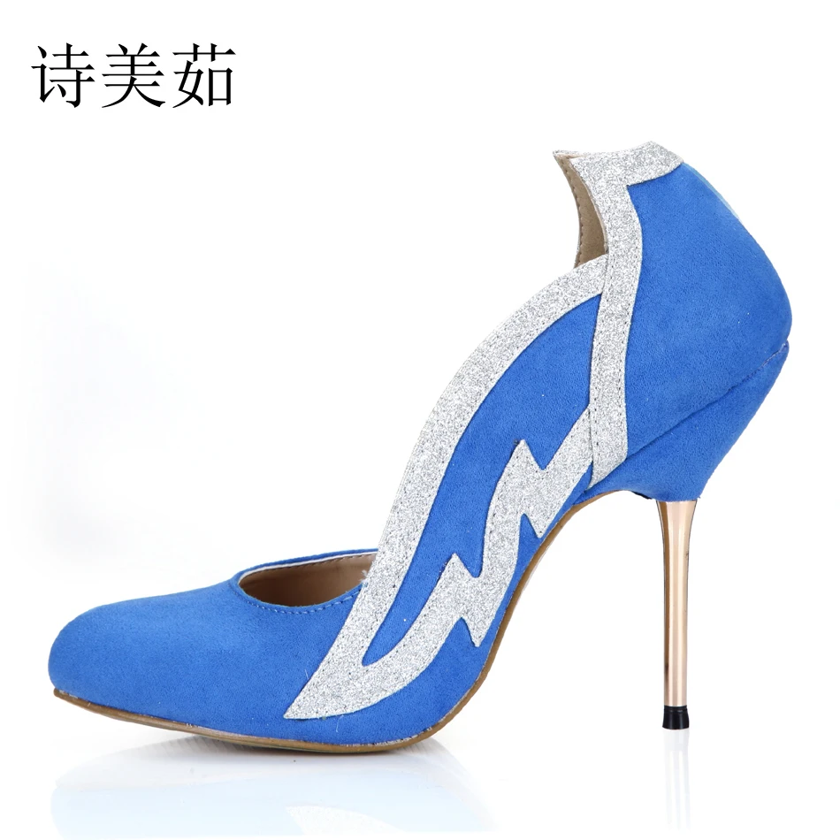 Hot 2016 New Sexy Red Bottom Rave Club Women Pumps 12cm Round Toe High Heels Suede