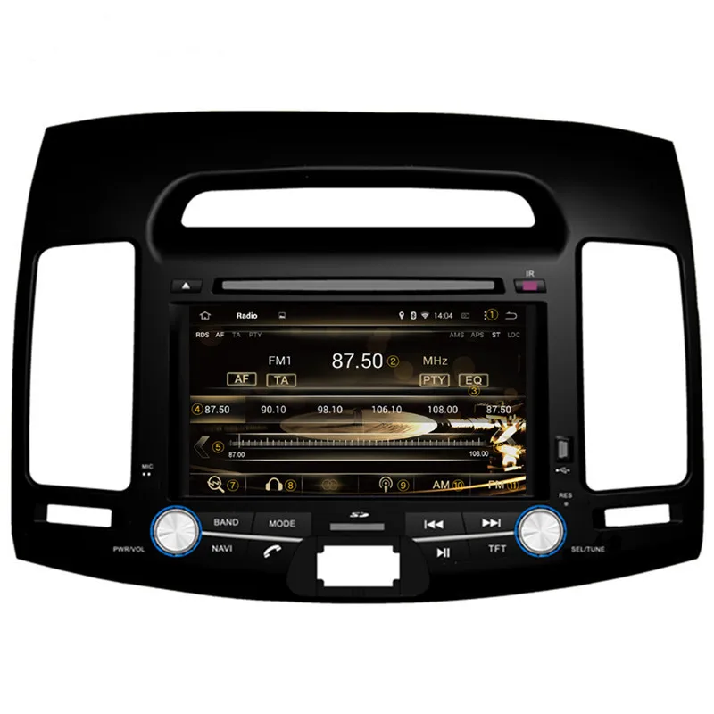 Best Ectwodvd Octa Core/Quad Core 4G/2G Android 9.0 Car DVD Multimedia Player for Hyundai ELANTRA 2007 2008 2009 2010 2011 12