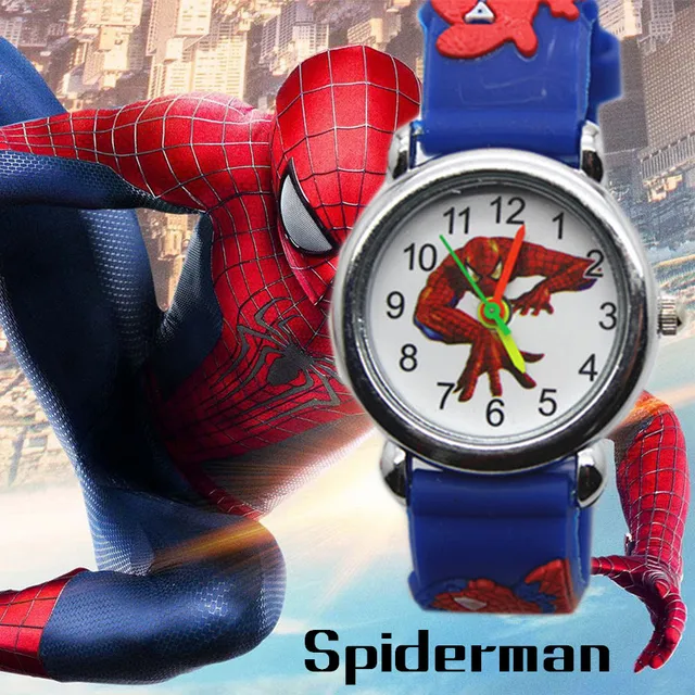 3D Spiderman Children's Watches For Boys Girls Clock Kids Watch Superhero Spider 3D Spiderman Children's Watches For Boys Girls Clock Kids Watch Superhero Spider