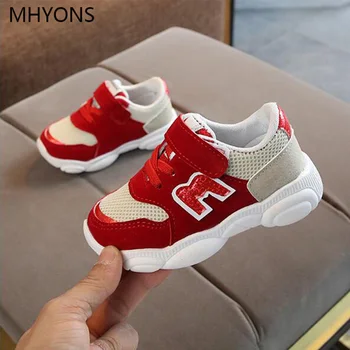 

2019 autumn new fashionable net breathable pink leisure sports running shoes for girls white shoes for boys brand kids shoes