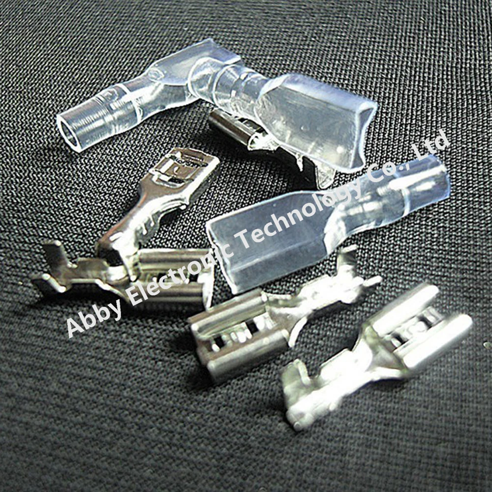 

500Pcs Non Insulation 6.3mm Metal Crimp Terminal Female Spade Connector