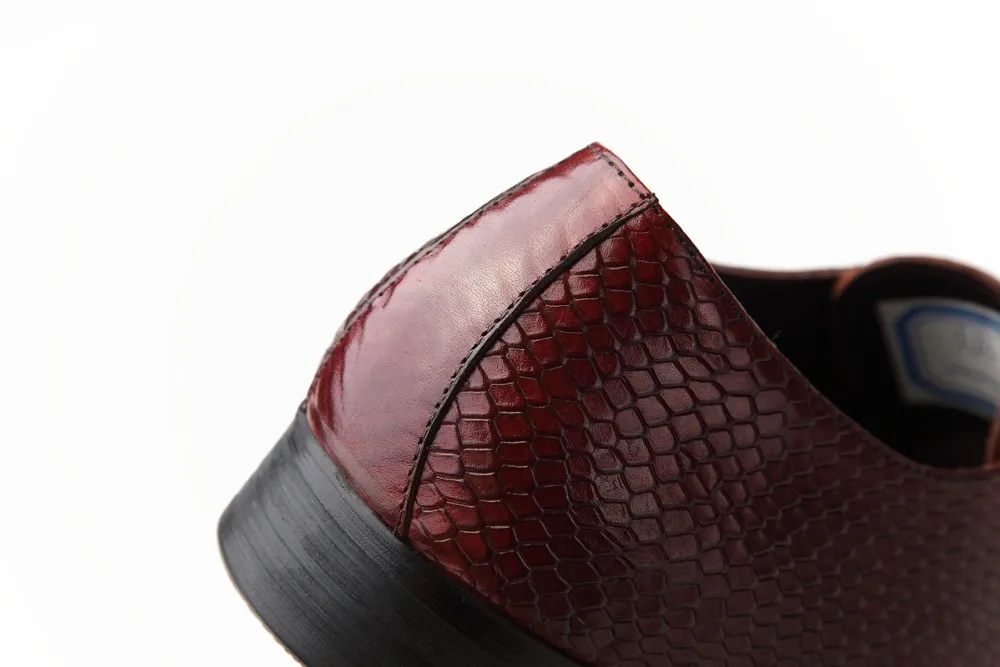 OTTO/итальянская роскошная мужская обувь; оксфорды ручной работы в стиле ретро; классическая Дизайнерская обувь на платформе из натуральной крокодиловой кожи на шнуровке