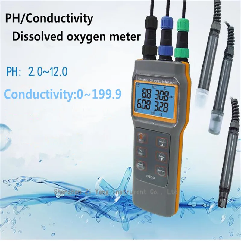 AZ8603 Portable Dissolved Oxygen Conductivity Salinity PH or acidity test Dissolved oxygen
