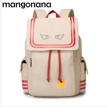 

Anime Cardcaptor Sakura Backpack Shoulder Bag Draw String School Bag Canvas Bag