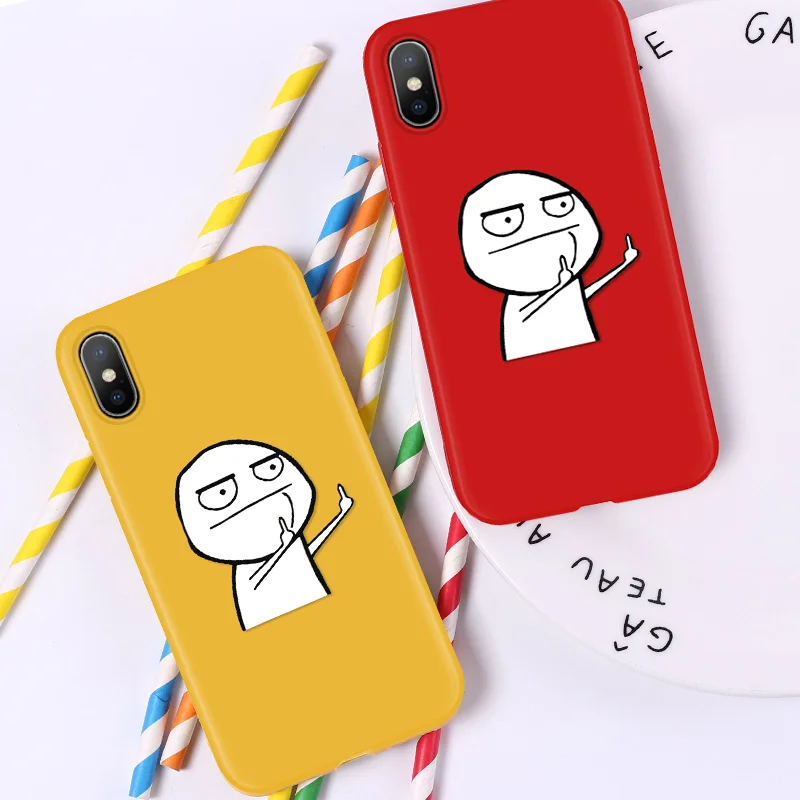 

Colorful TPU Matte Soft Silicone Cover For iPhone 6 6s 8 7 Plus X XR Case Funny Printed Luxury Phone Capa For iPhone XS Max Case