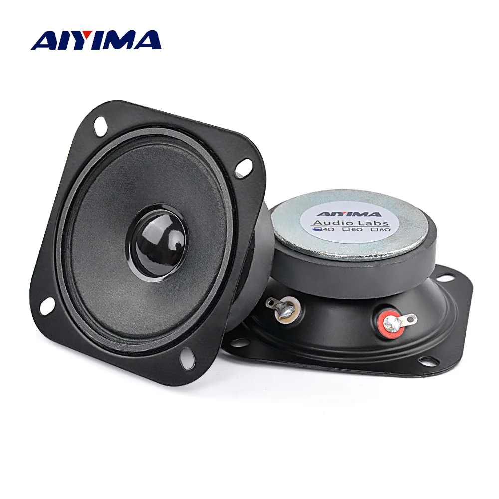 

AIYIMA 2Pcs Mini 2.5Inch Audio Portable Full Range Speakers 4Ohm 12W Altavoz Portatil Speaker For Home Theater Sound System