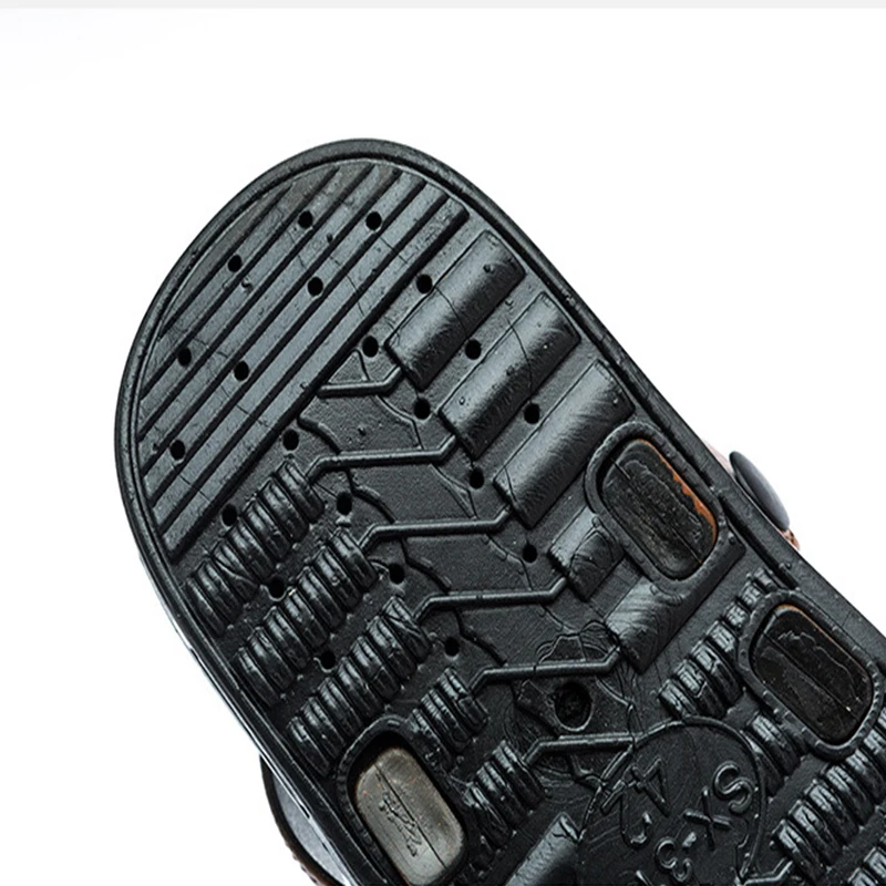KESMALL Men's Summer Slippers Beach Shoes Anti-Skid Wear-Resistant Indoor Sandals Shoes Men Flip Flops Platform Sandals WS107