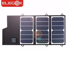 ELEGEEK 20W Solar Panel Charger Portable Foldable Dual USB Waterproof 2A Solar Panel Battery Charger Power Bank for Phone