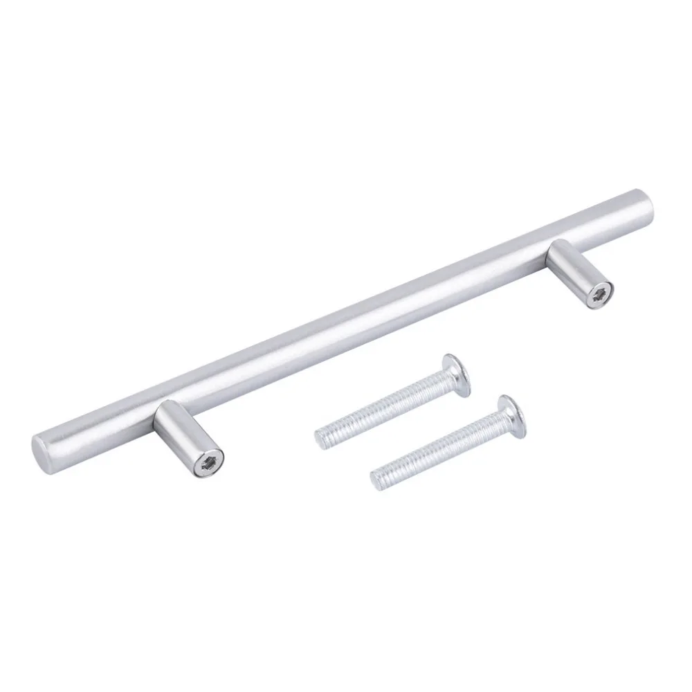 

Silver Useful and Durable Practical Stainless Steel Kitchen Door Cabinet T Bar Handle Pull Knob 12mm Furniture Handles & Knobs
