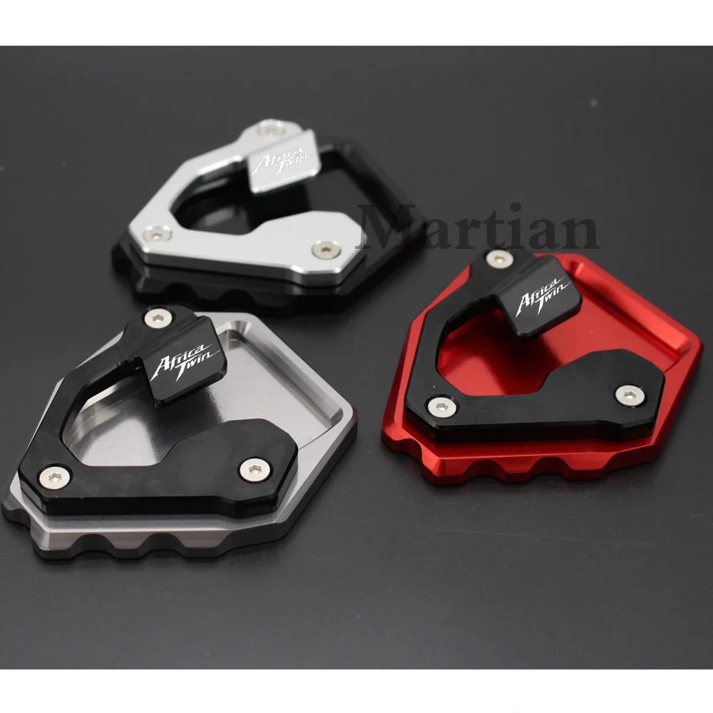 

For Honda CRF1000L CRF 1000L Africa Twin CNC Billet Aluminum Kickstand Foot Plate Side Stand Extension Pad Enlarge Extension