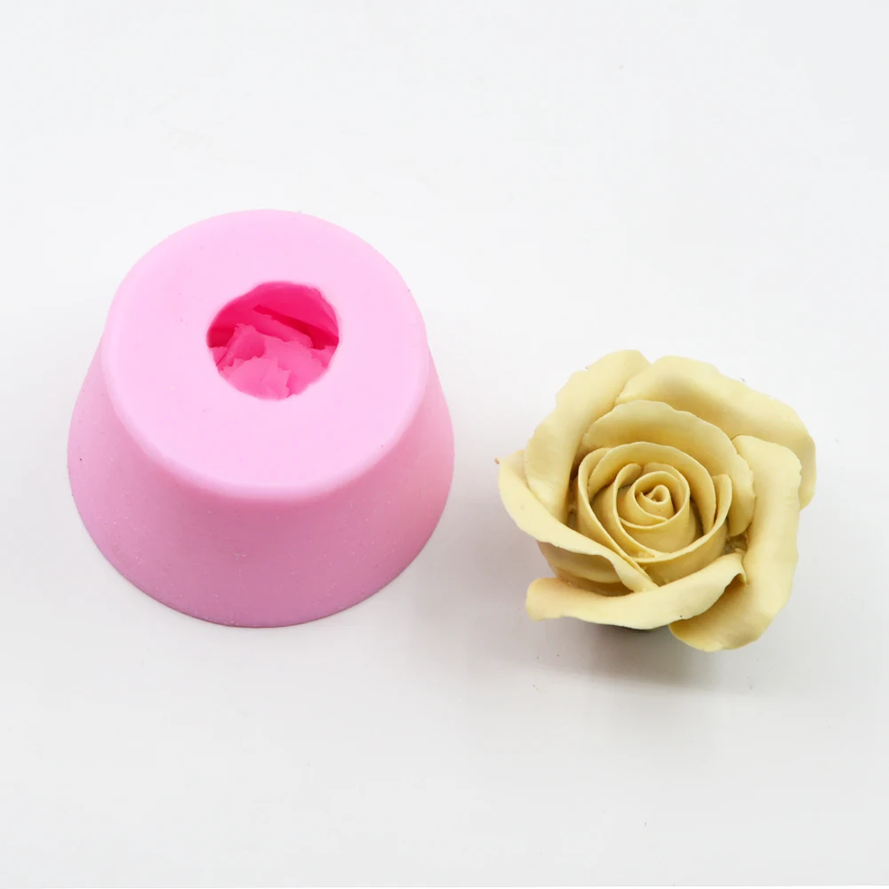 3D цветок розы помадка торт границы украшения силиконовые формы Шоколадные конфеты свечи силиконовые формы