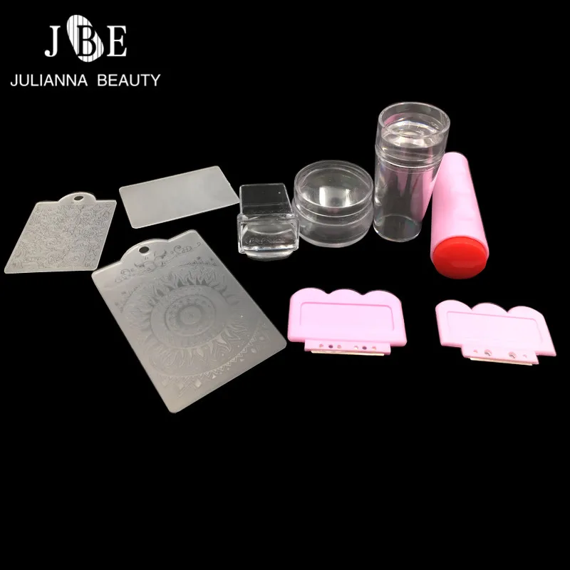 

1 Pcs Nail Art Templates Printing Silicone Clear Jelly Stamper with Cap Nail Art Clear Silicone Plastic Nail Art Tools