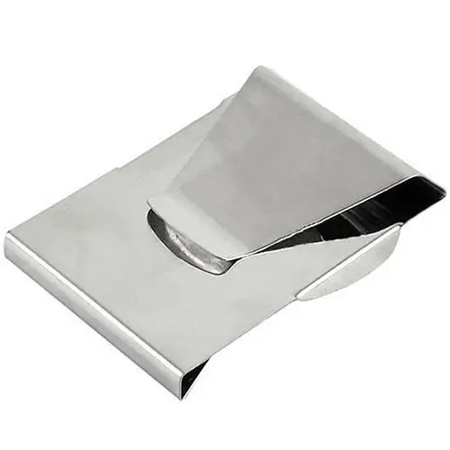 

Hot Stainless Steel ID Credit Card Holder Wallet Double Sided Change Money Clip
