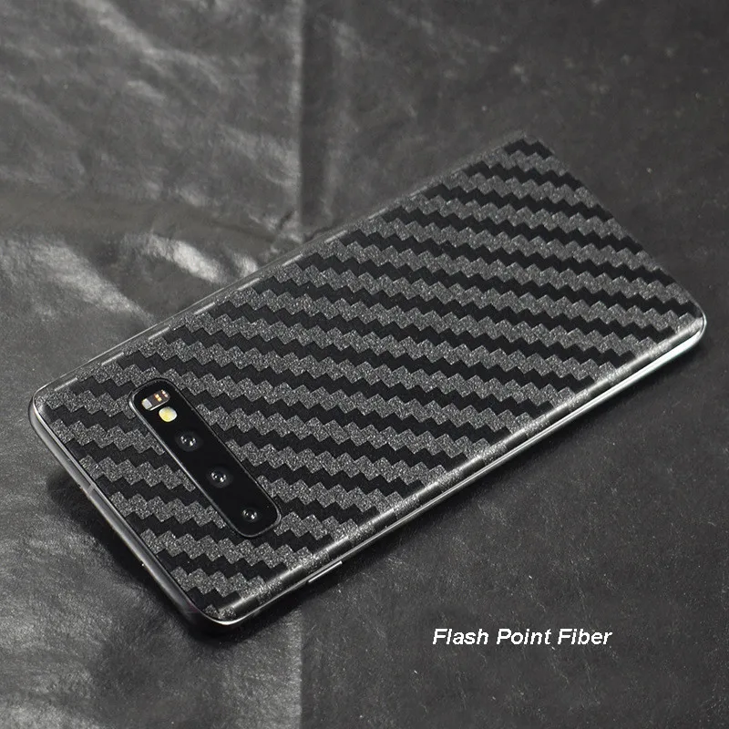 Flash Point Fiber 3D углеродного волокна кожи Защитная пленка Обёрточная бумага кожи Телефон Назад пасты фильм Стикеры для SAMSUNG Galaxy S10 плюс S10e S9 s8+ Примечание 8 9 - Цвет: Flash Point Fiber