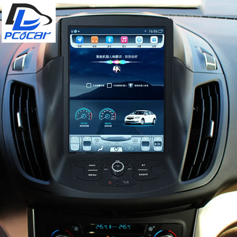 32G ROM pantalla Vertical android gps del coche multimedia video player radio en el tablero para ford kuga 2013-2016 años coche navegación