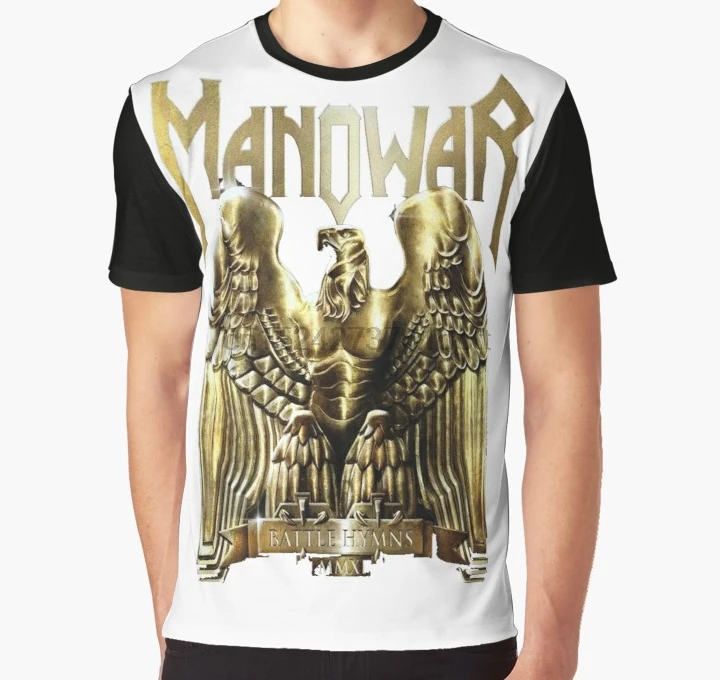 

All Over Print 3D Tshirt Men Funny T Shirt Manowar vanditigabelas heavy metal logo bands w Graphic T Shirt