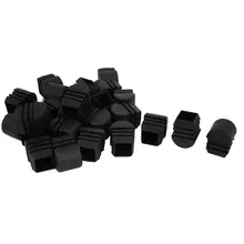 24 шт. квадратная многокалиберная вставка черного цвета 20 мм x 20 мм для коробки сечения трубки