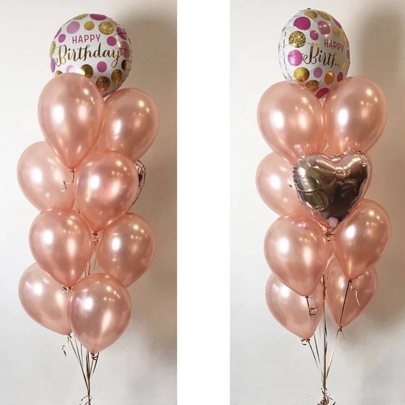

10pcs 12inch 3.2g Rose Gold Balloons Wedding Decoration Happy Birthday Party Supplies Latex Balloon Globos Valentine's Day P1136