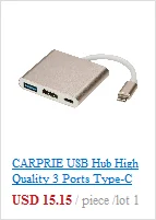 CARPRIE Usb Hub 3,1 высокое качество 3 алюминиевый порт USB 3,1 концентратор с MS SD M2 TF Multi-In-1 кард-ридер портативный usb-концентратор 3 Порты и разъёмы #42