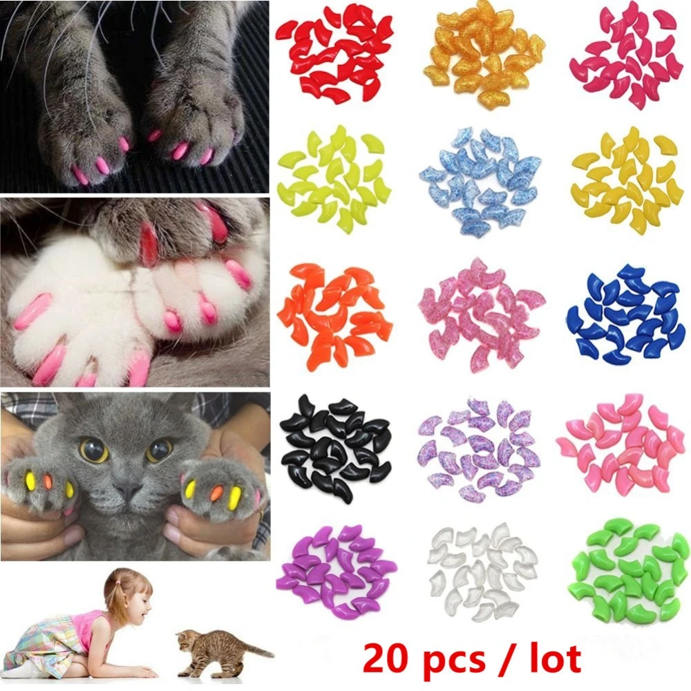 Nicrew 猫の爪を保護するためのシリコンキャップ 個 猫の爪を保護し グルーミング用品 Soft Cat Nail Caps Cat Nail Capsnail Caps Aliexpress
