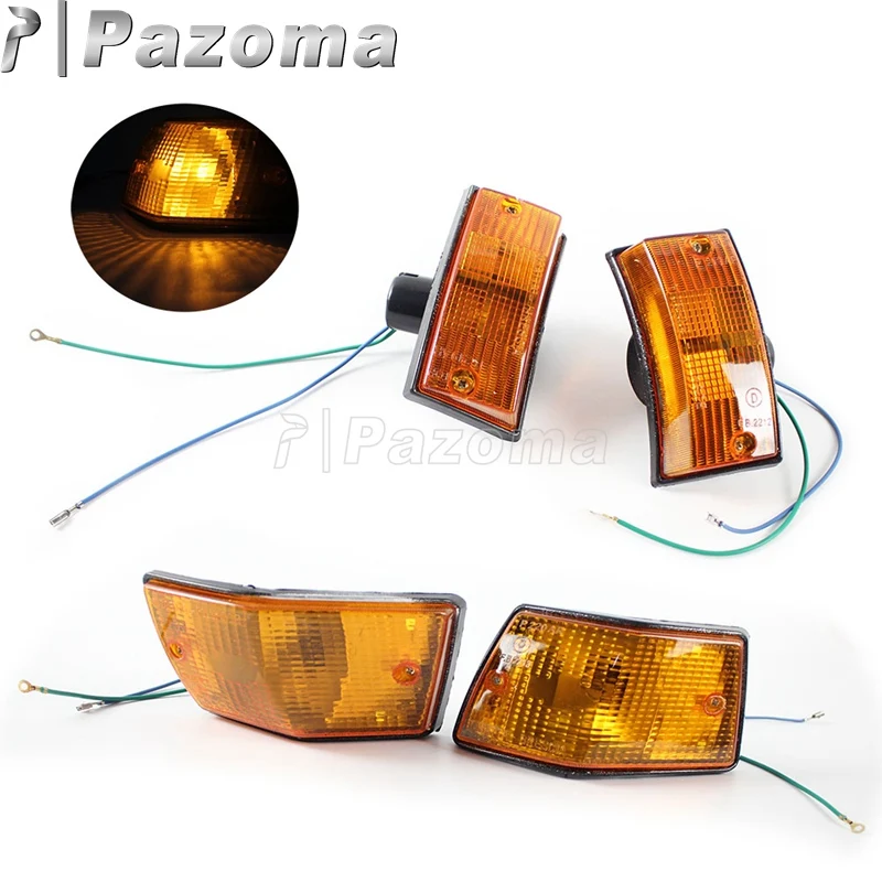 

Motorbike Amber Lens Rear and Front Turn Signal Lamp Indicator Flash Blinker Light for Vespa P PX VSX VNX Stella