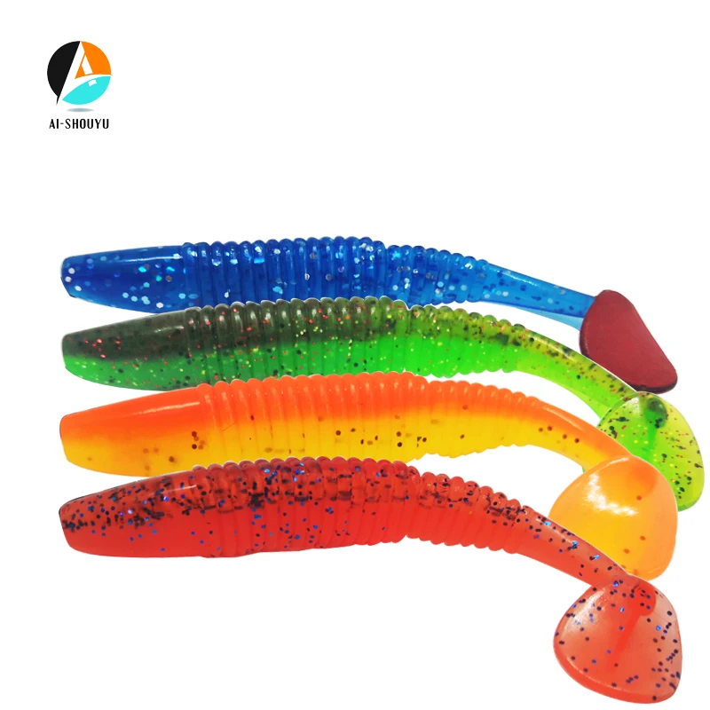 AI-SHOUYU New Design 4pcs/lot Soft bait 13cm 8.6g Soft Lure Handmade Soft Fishing Lure Wobbler Lure