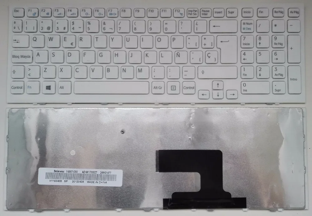 

New keyboard White For SONY VAIO VPC-EB V116646B 148969211