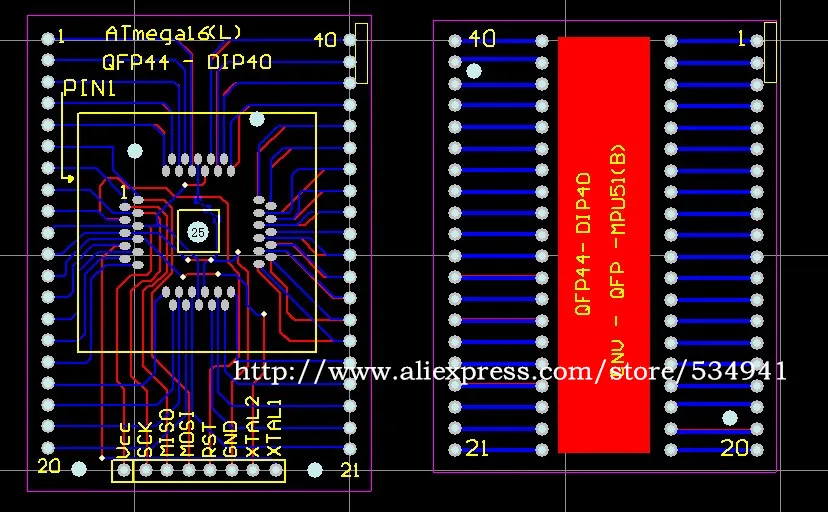 TQFP44-DIP40 AVR