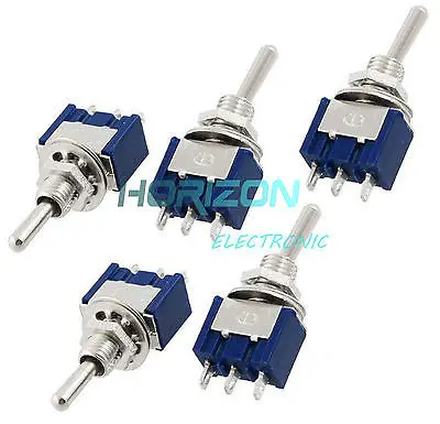 

10PCS Mini 6A 125V AC SPDT MTS-102 3Pin 2 Position On-on Toggle Switch Practic