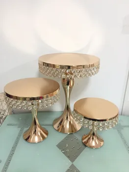 

2019 cake decorating rack holder crystal cake stand gold for wedding cake table centerpieces decoration cupcake macaron stand