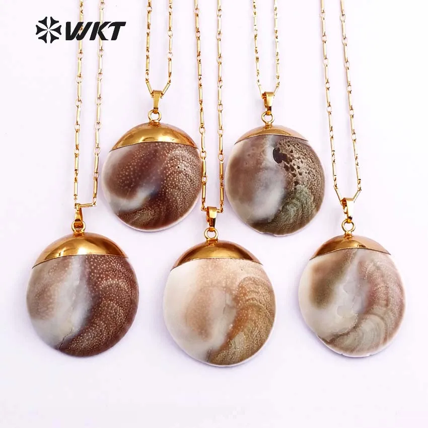 

Женское Ожерелье из натурального белого ракушки с красивым узором глаз Святого Люсии на задней стороне, 2018