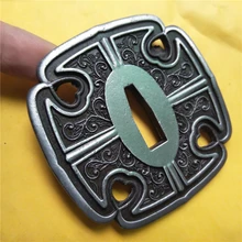 Fort nouveau fait à la main japon japonais alliage garde Tsuba pour samouraï Katana épée couteau garde Wakizashi