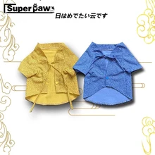 Fashion Japan Kimono Shirt for Dogs Puppy Shirt Shiba Inu Summer T-shirt Pet Dog Clothes Bulldog Pets Clothing Costume GZC11