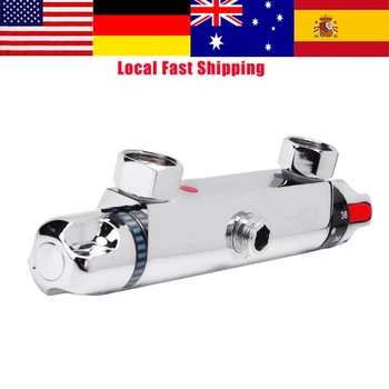 

Modern Chrome Thermostatic Mixer Valve Bar Replacement Valve Outlet Temperature Control Shower valve Home Bathroom Accessory Hot