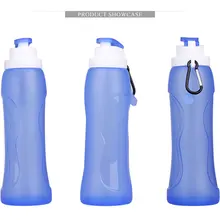 500 ML Plegable Plegable de Silicona Deportes Botella Canteen Agua Bolsa De Camping Senderismo Al Aire Libre Portable de Bicicletas Ciclismo Copa Hervidor de Agua