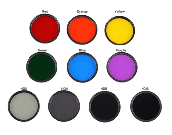 

Camera Filter 40.5mm Gradient Full Red Orange Yellow Green Blue Purple ND2 ND4 ND8